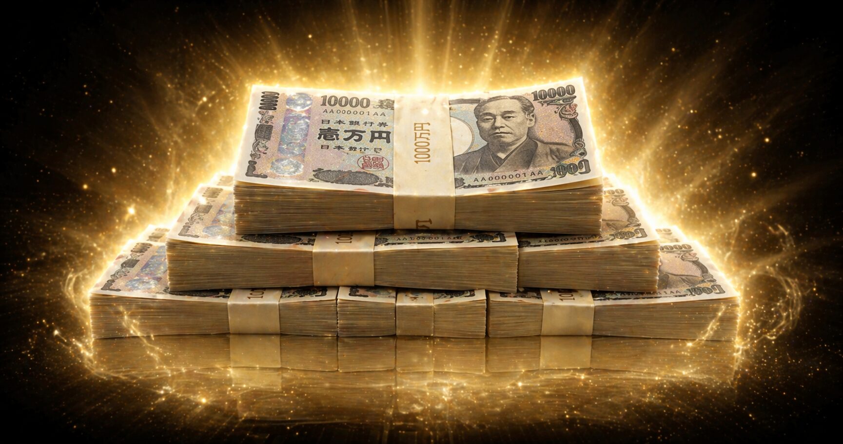 金色のオーラを放つ一千万円